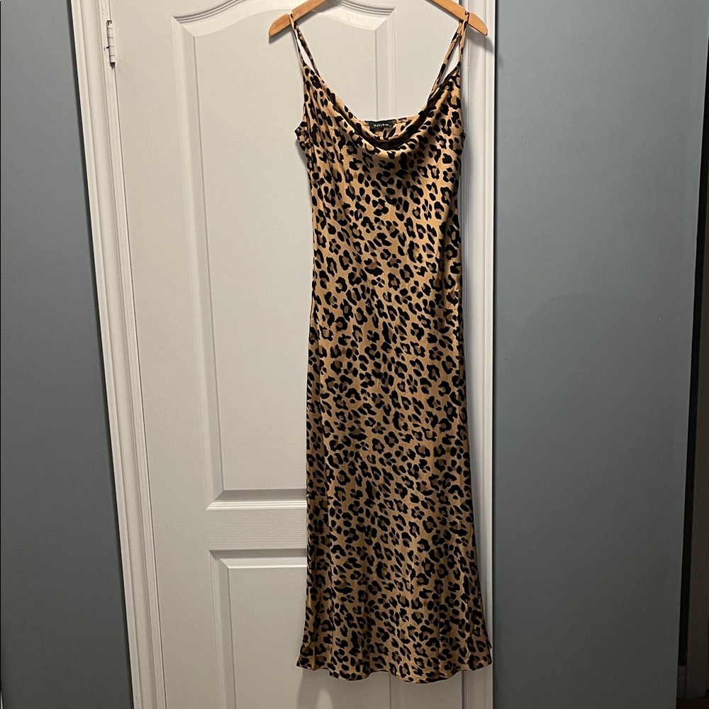 Leopard Print Slip Dress